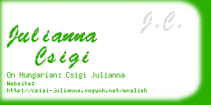 julianna csigi business card